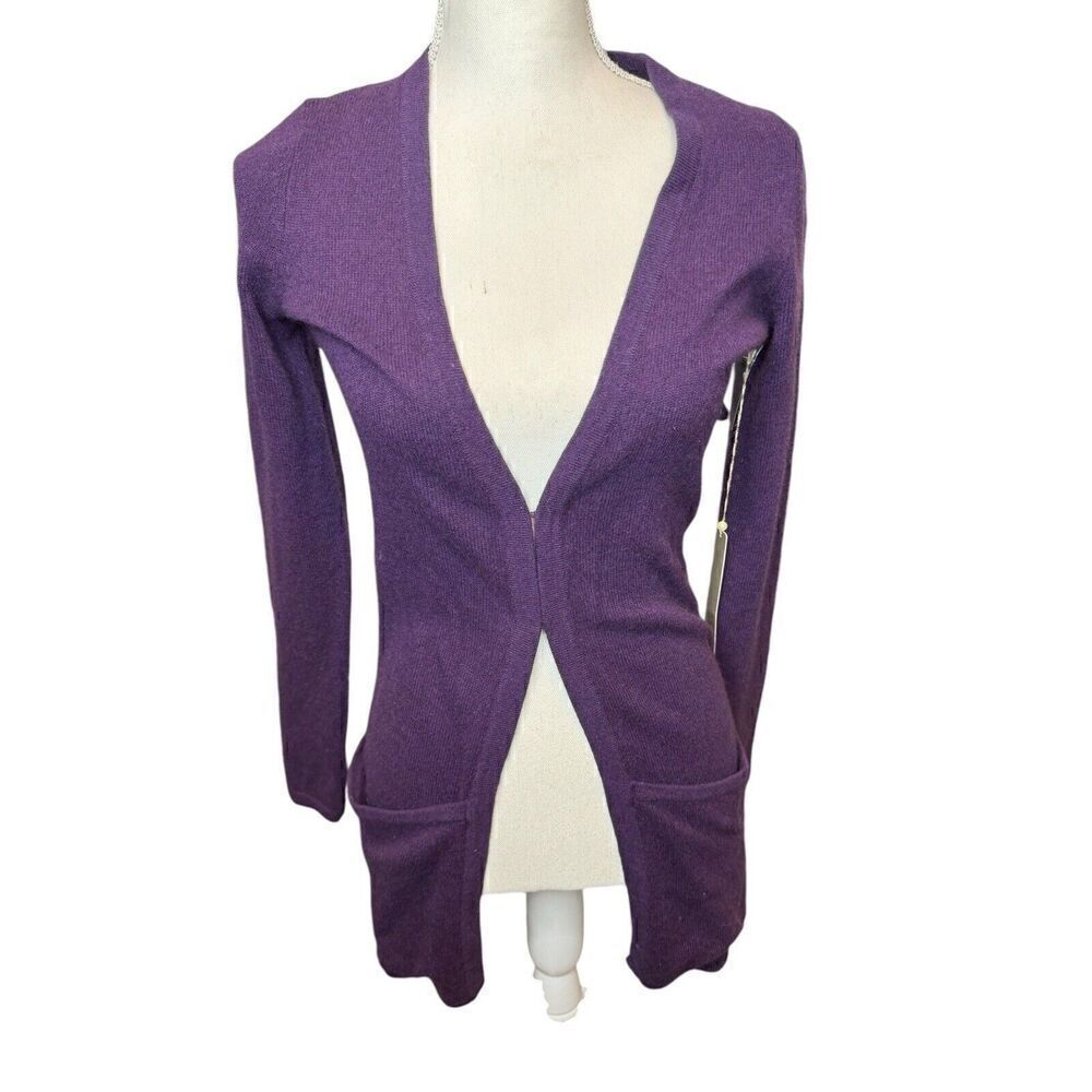 Kenar Women's Open Front With Clasps Cashmere Sweater Cardigan  Size Xs NWT